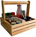 Pine Wood Gifting Square Basket with Wooden Handle(12*12*2.5 inch) Pack of 2