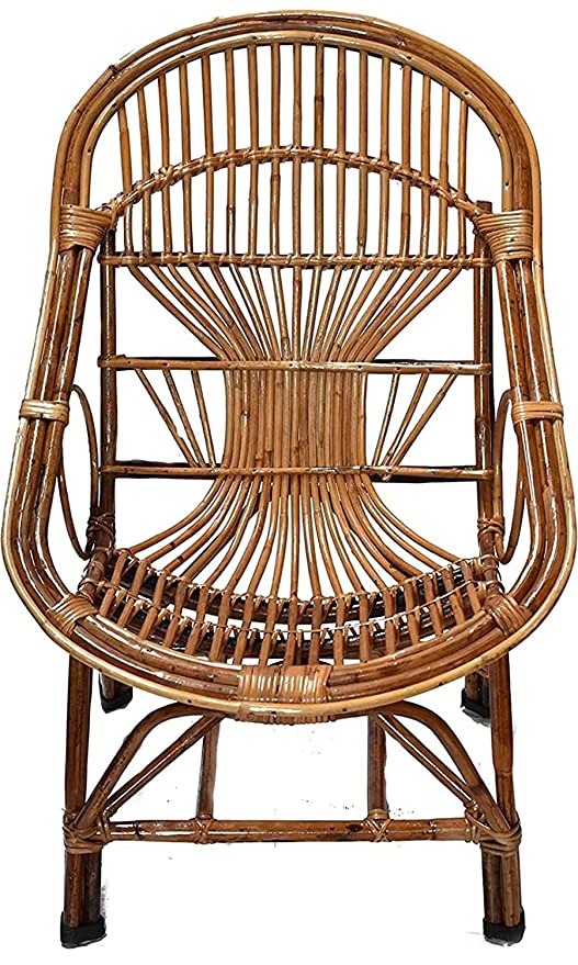 Bamboo Cane Queen Chair for Home, Office, Garden & Balcony with Table (Set of 2 with table)