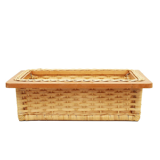 Bamboo Cane Basket For Modular Kitchen | Food Storage Basket, Basket For Onion, Potato, Food Storage Basket - 16x8x20 Inch