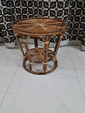 Cane Coffee Round Table, Centre Table for Living Room