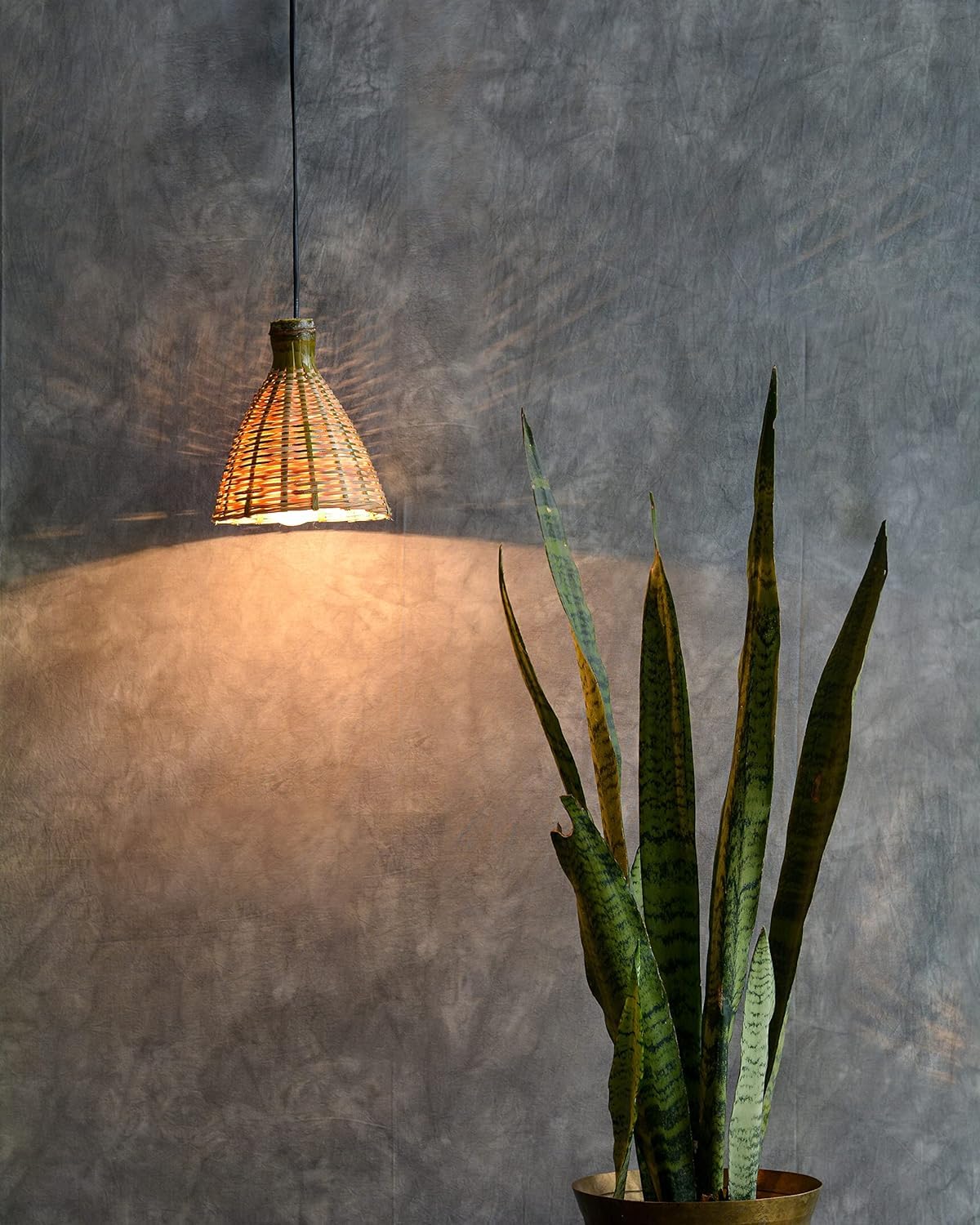 Bamboo Hanging Lamp Shade for Dining Room, Living Room, Corrido, Bar, Restaurant, Coffee house,Ceiling Lamp Shade