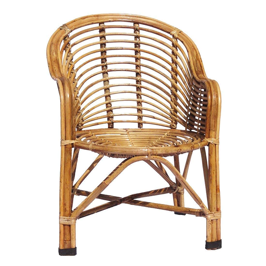 Cane (Rattan) Chair with Cushion | Handcrafted Indoor & Outdoor Lawn Chair | Eco-Friendly & Durable Seating