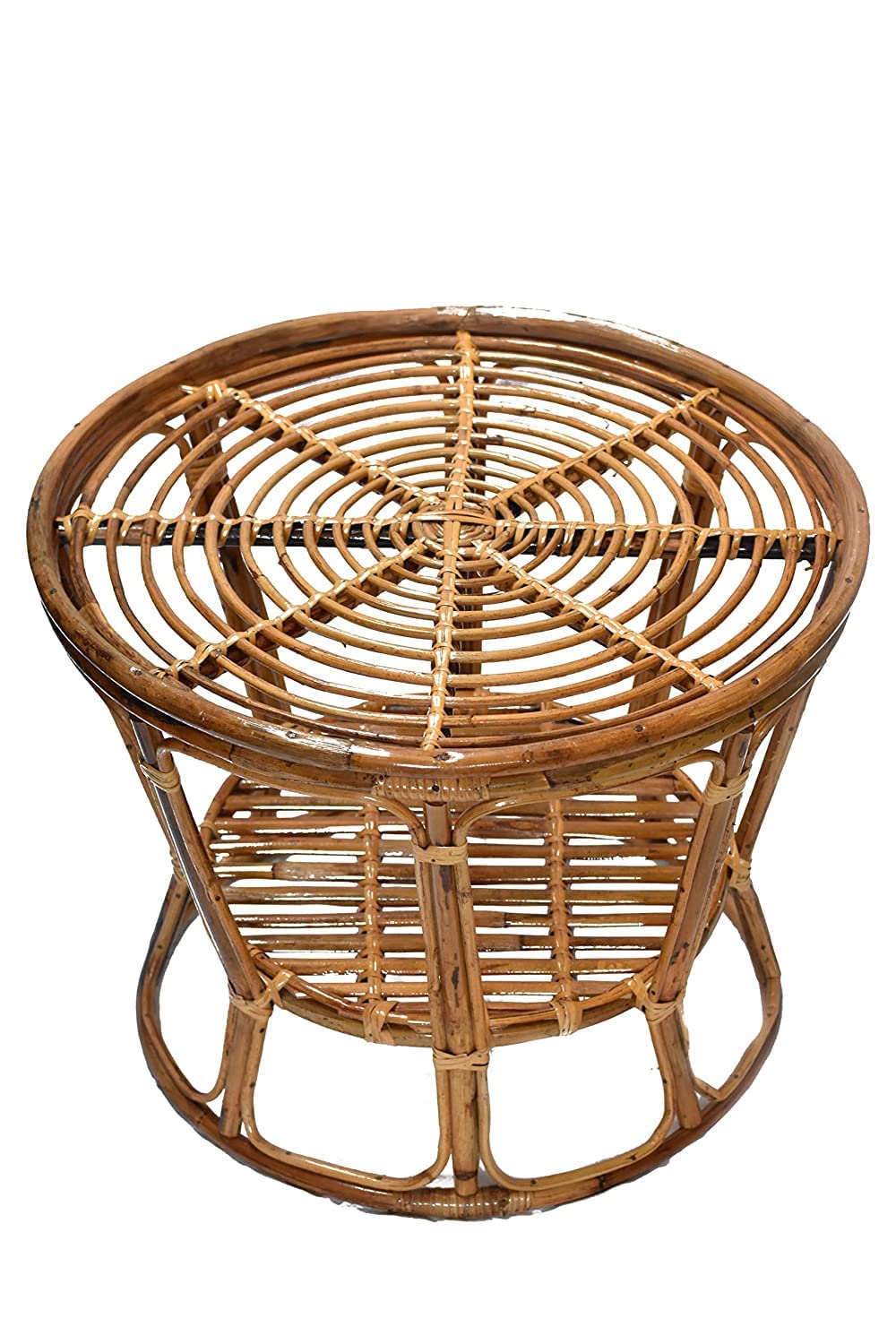 Bamboo Cane Lawn Chair,Cafe,Restaurant,Balcony,Living Room Chair with Cushion with Table(4 Chair +1 Table)