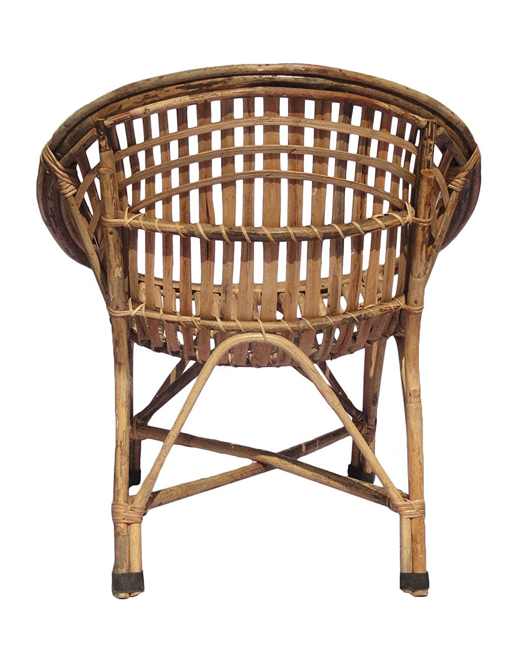 Cane Lawn Chair with Cushion | Handcrafted Round Chair