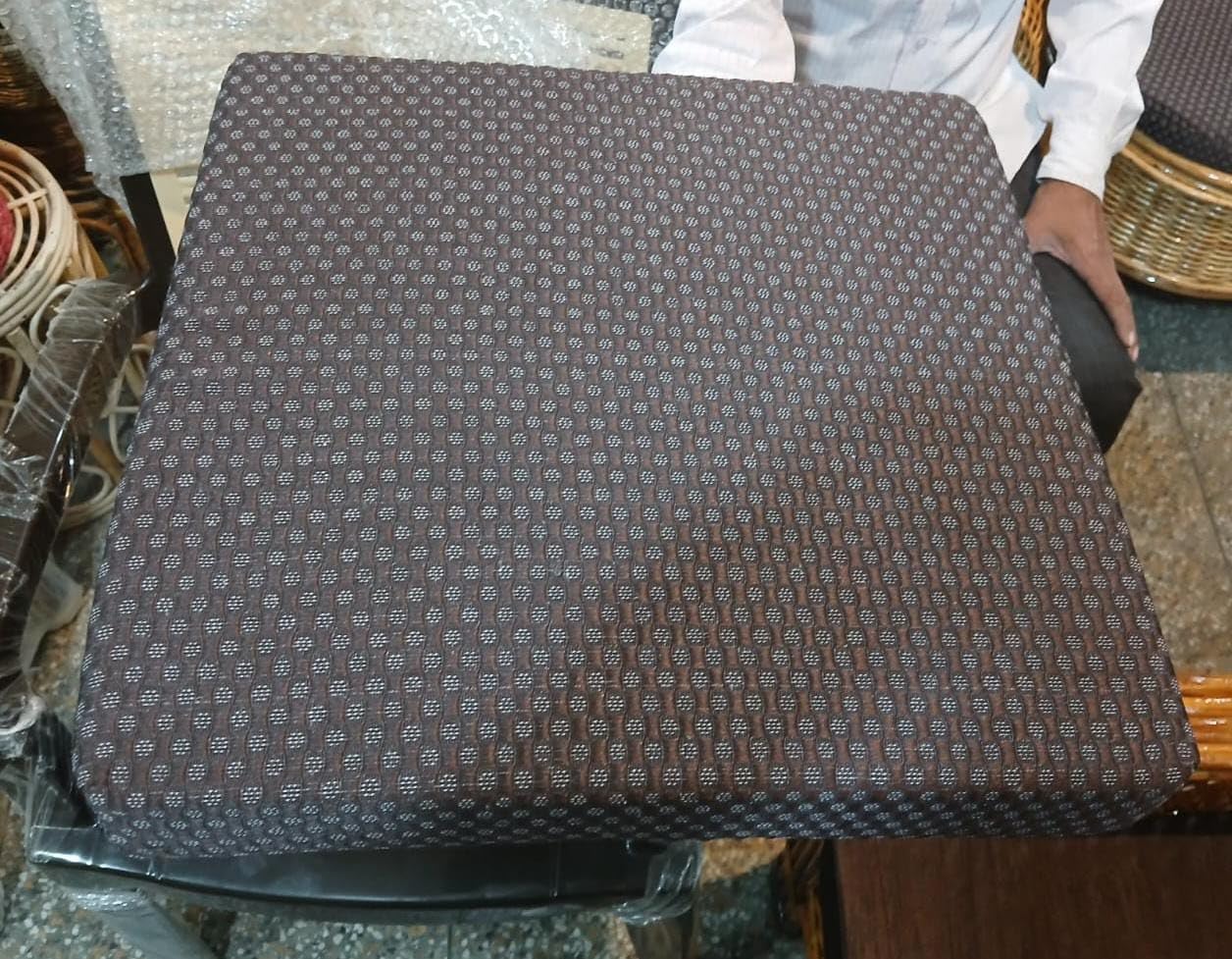 Sofa Seat Cushion with Zip Cover – 22x21x5 Inch | High-Density 32 Foam Gaddi for Chair & Sofa | Comfortable & Durable (Brown)