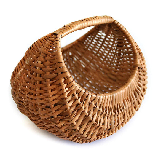 Bamboo Eco-Friendly Multiutility Wicker Farmer's Basket (21 x 14.5 x 10 cm, Natural)