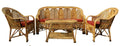 Cane Sofa Set with Table for Home, Living Room, Office, Garden, Resort with Cushion(u)
