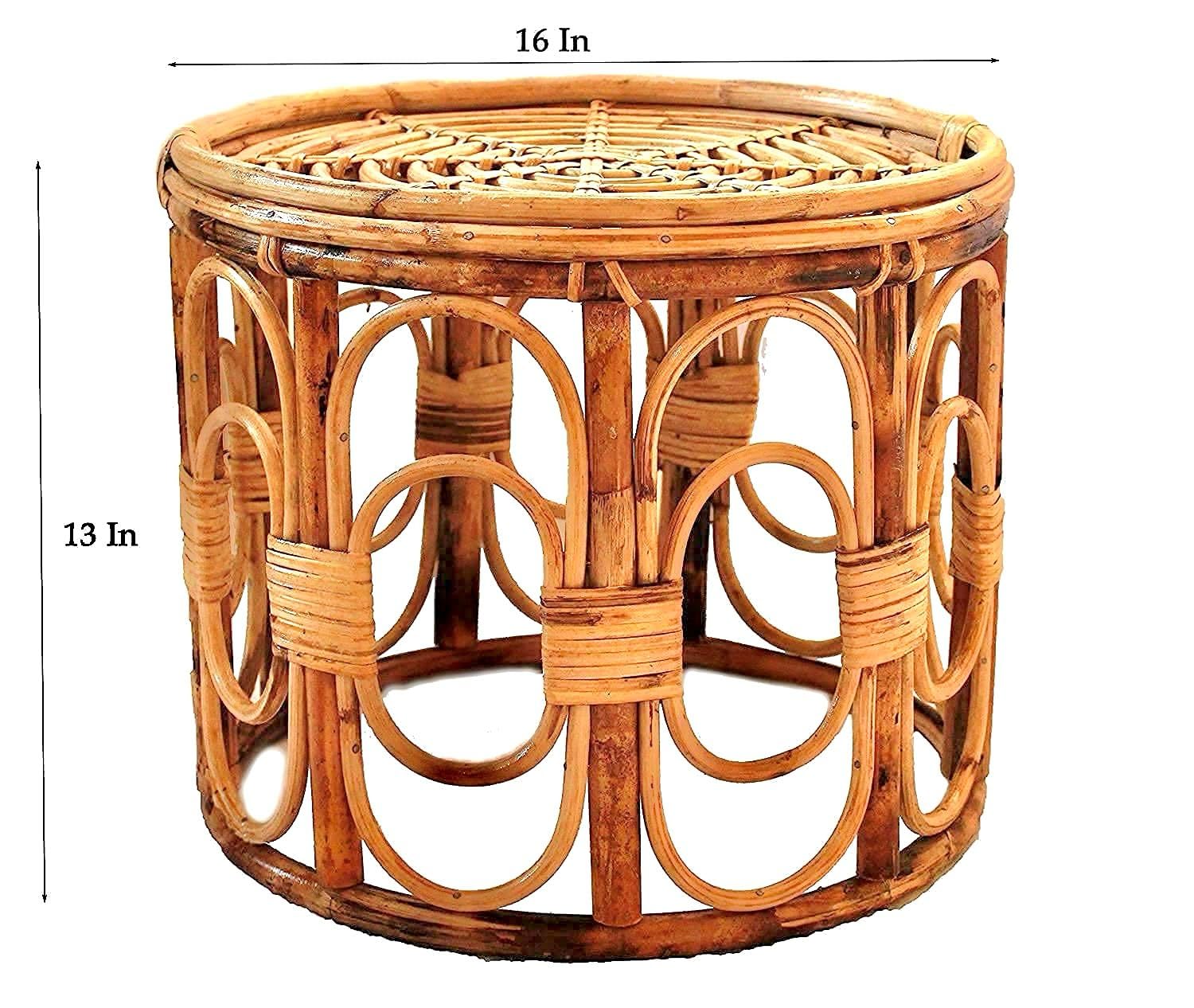 Cane Chair with Small Table for Living Room, Home, Dining Room, Bedroom, Kitchen, Office, Outdoor & Garden