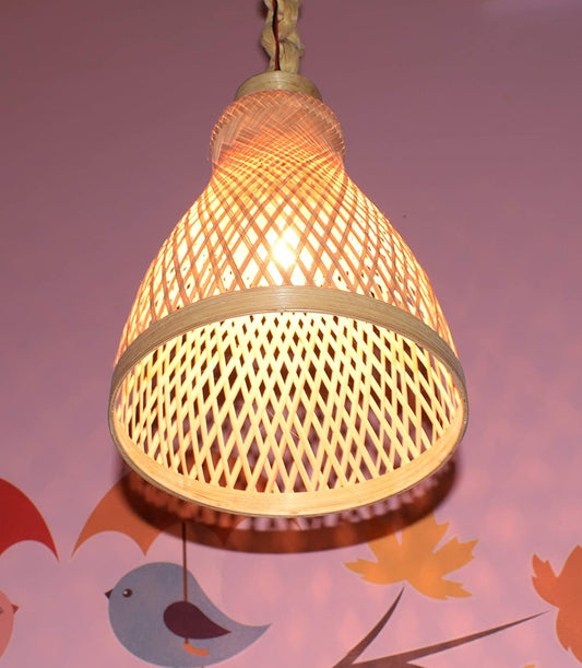 Bamboo Hanging Light, Pendent Ceiling Light, Indoor Outdoor Lighting, Bell Lamp