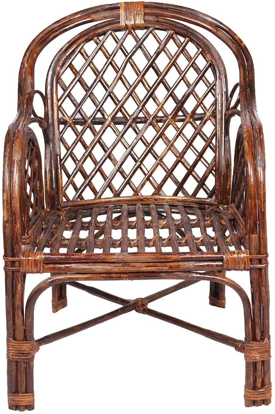 Cane Living Room, Arm, Lawn Chair with Cushion