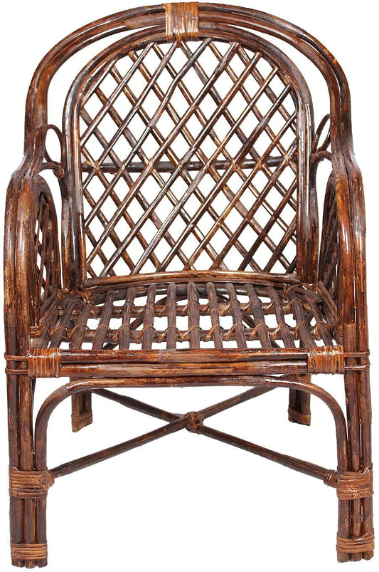 Cane Living Room, Arm, Lawn Chair with Cushion