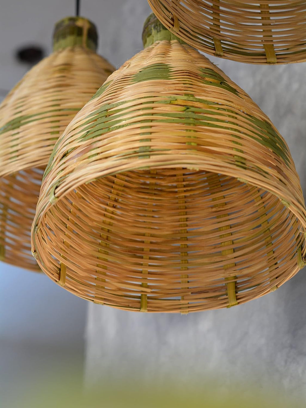 Bamboo Hanging Lamp Shade for Dining Room, Living Room, Corrido, Bar, Restaurant, Coffee house,Ceiling Lamp Shade