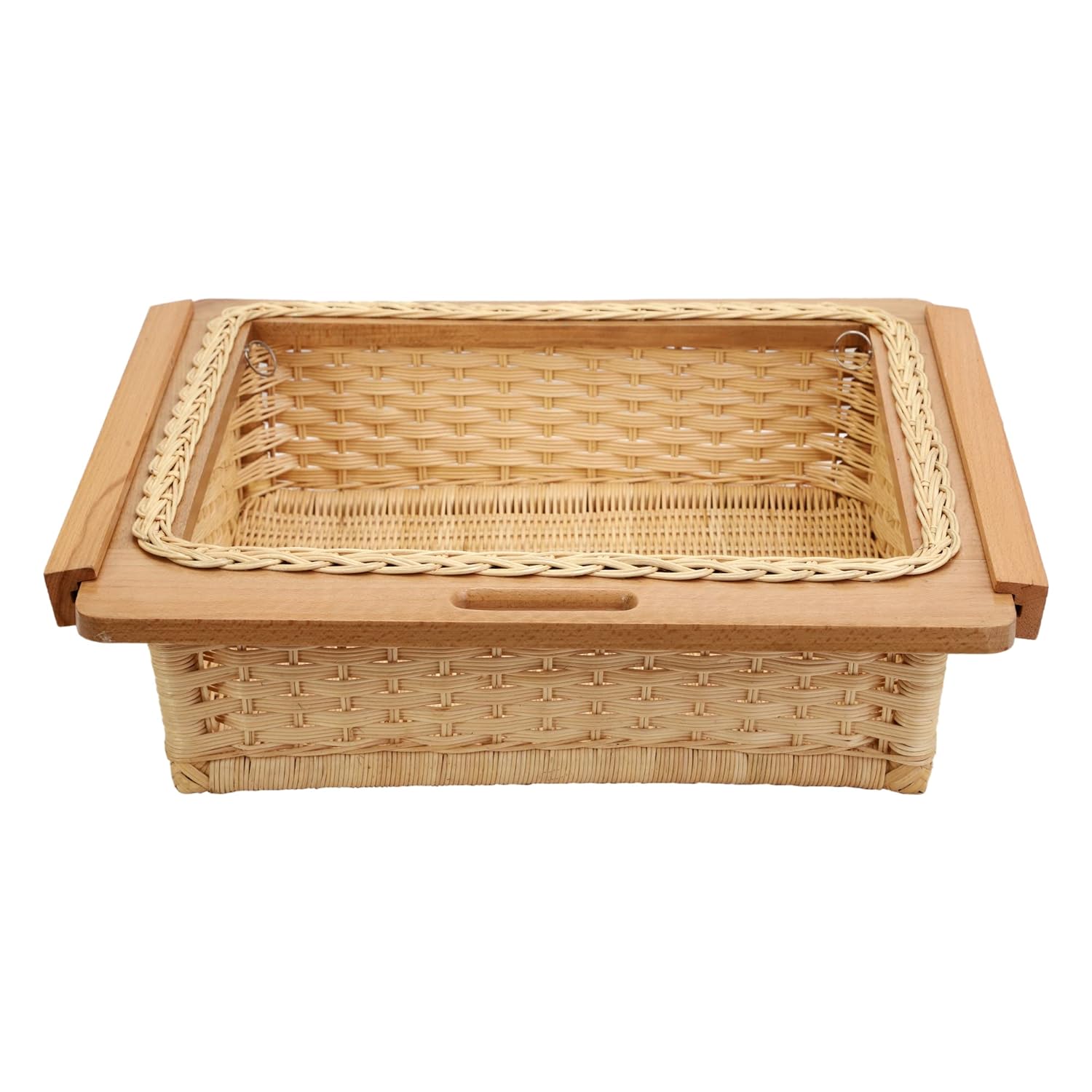 Bamboo Cane Basket For Modular Kitchen | Food Storage Basket, Basket For Onion, Potato, Food Storage Basket - 16x8x20 Inch