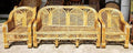 Cane Sofa Set with Table for Home, Living Room, Office, Garden, Resort with Cushion (KELA)