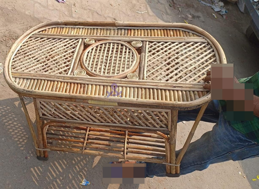 Cane Table, Coffee Table,Tea Table, Serving Table, Center Table for Living Room(Glass not Included)(Ring)