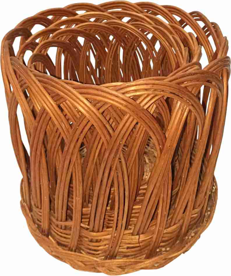 Bamboo Cane Planter Stand for Home, Terrace,Living Room, Balcony, Indoor, Outdoor Garden,Storage Basket , Fruit basket,Hamper Basket,Bread Basket (Pack of 3)