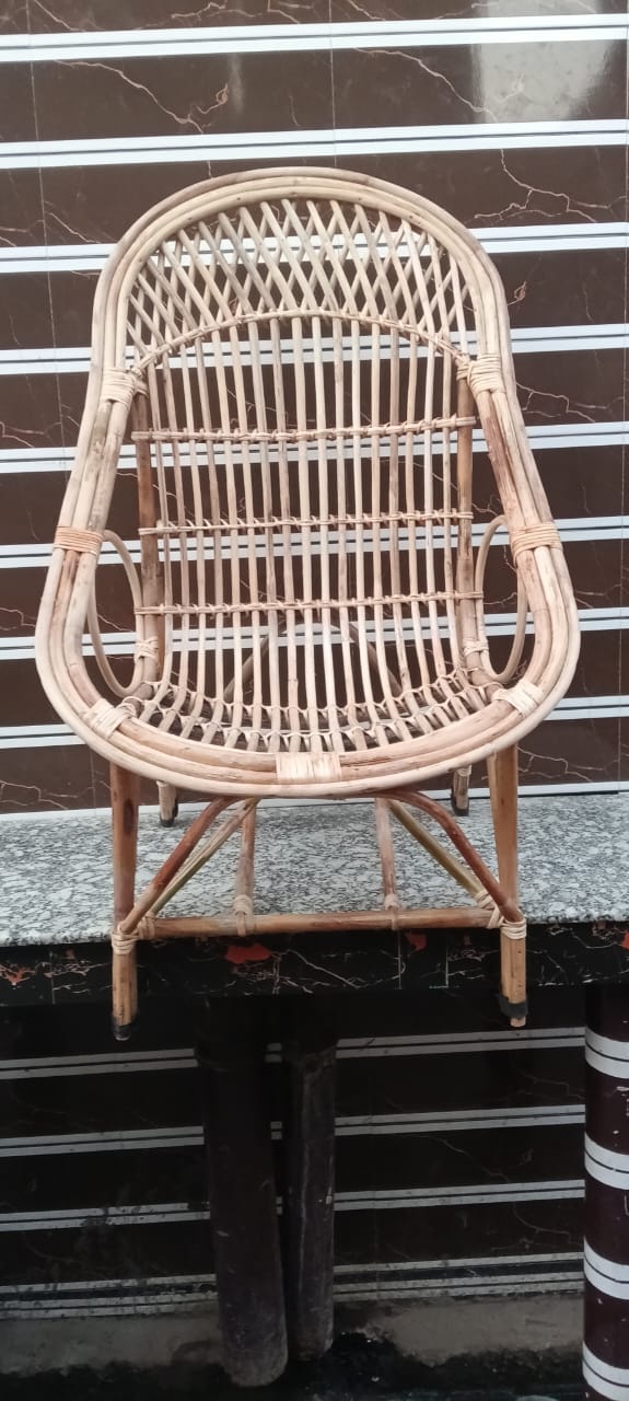 Elegant Cane Chair and Table Set for Lawn, Porch, Resort, Cafe, Hotel, and Garden - Set of 2 Chairs + Table