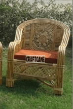 Cane Bamboo Sofa Chair, Kursi for Garden ,Living Room, Dining Room, Bedroom, Office, Outdoor,Cafe,Restaurant Balcony