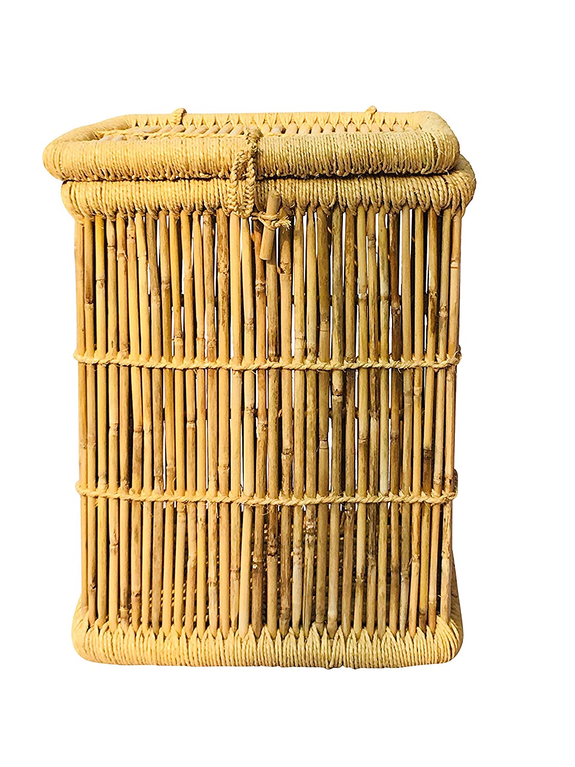 Cane Bamboo Laundry Basket Small - Multicolor