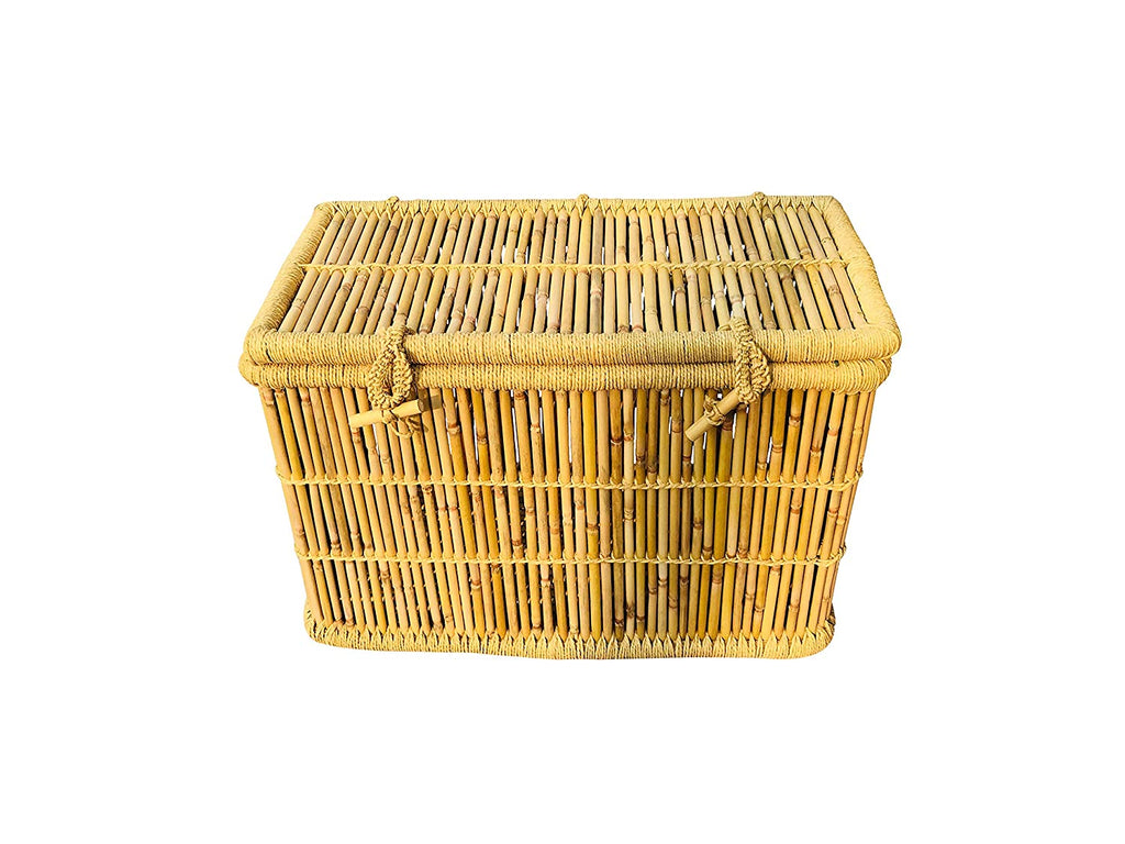 Cane Bamboo Laundry Basket 75x42x49 CM - Multicolor
