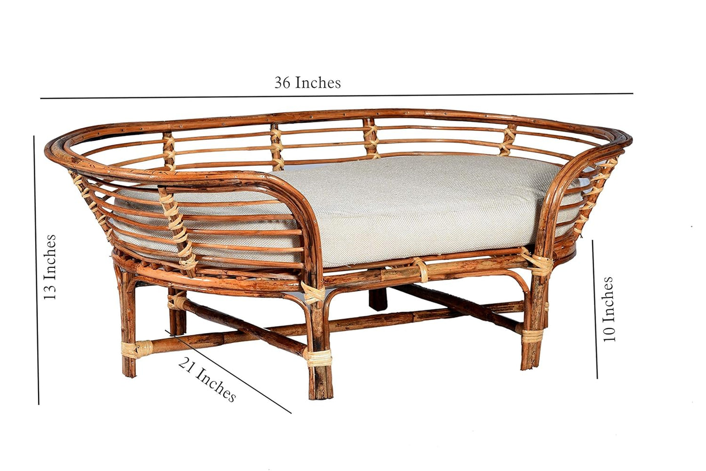 Bamboo Cane PET Bed for Dogs & Cats with Foam (Small Dogs)