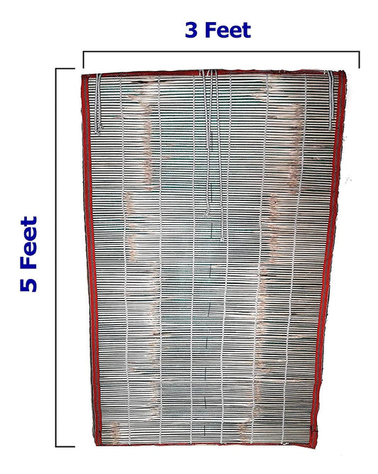 Bamboo Chick Blinds, Balcony Blinds For Sun Protection, Chick for Balcony, Windows, Outdoors, Door, Kitchen (5x3 ft)