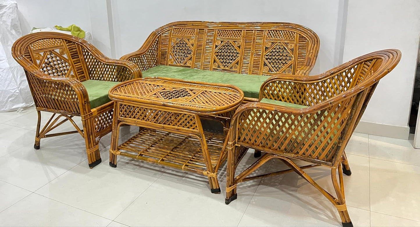 Cane Sofa Set With Table For Home, Office, Living Room, Balcony, Garden, Indoor&Outdoor(model cp)