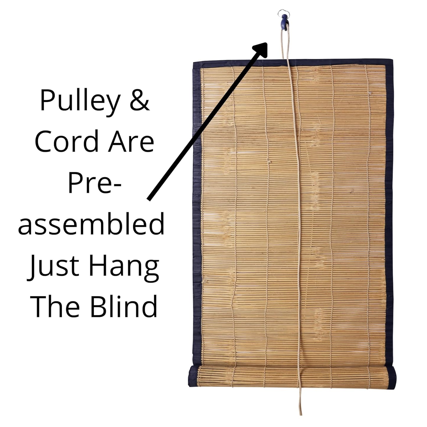 Bamboo Chick Blinds, Balcony Blinds For Sun Protection, Chick/Curtain for Balcony, Windows, Outdoors, Door, Kitchen (3 Feet Width X 8 Feet Height)