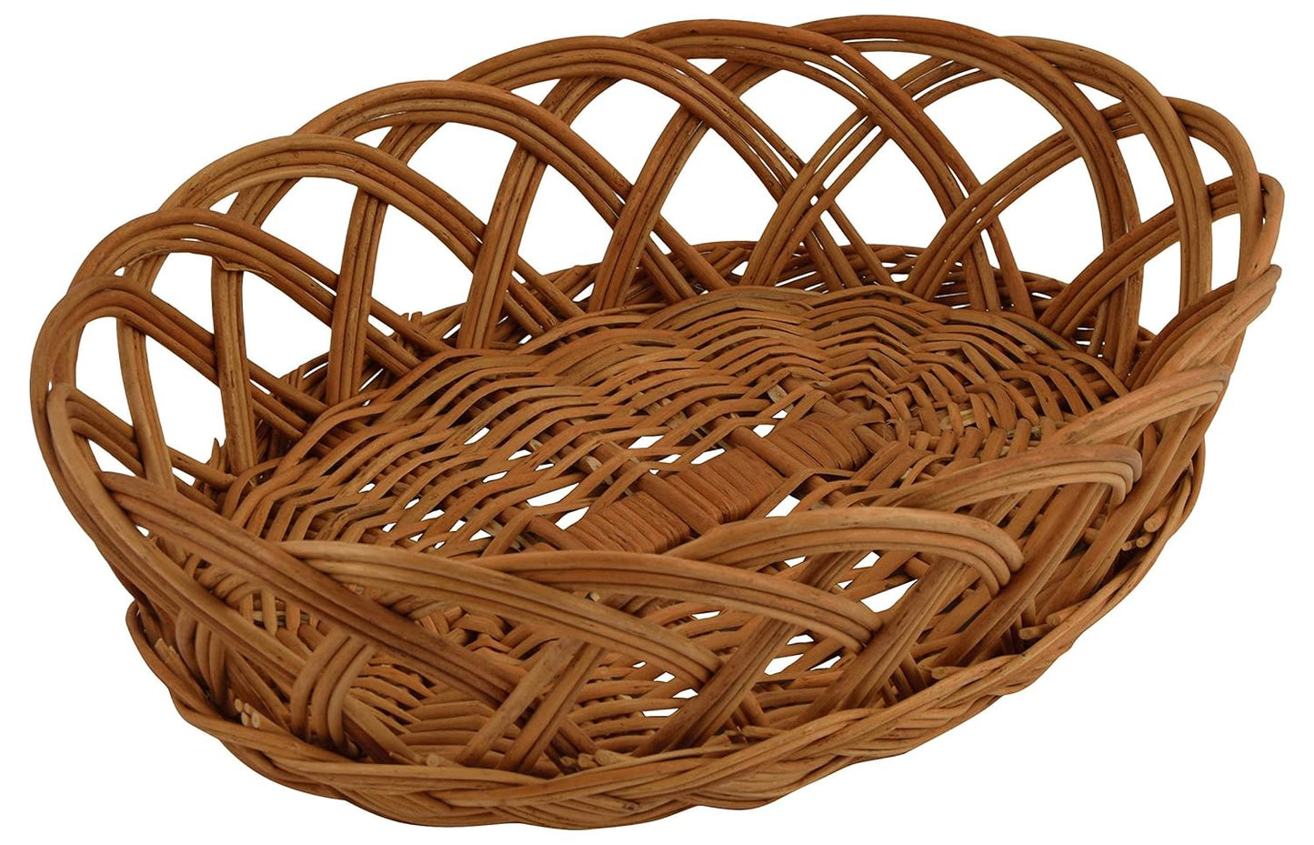 Cane Oval Basket for Festival Gift Packing, Dry Fruit Basket, Fruit Basket,Storage Baskets, Wedding Baskets, Dinning Table basket, Napkin Basket(Pack of 2)