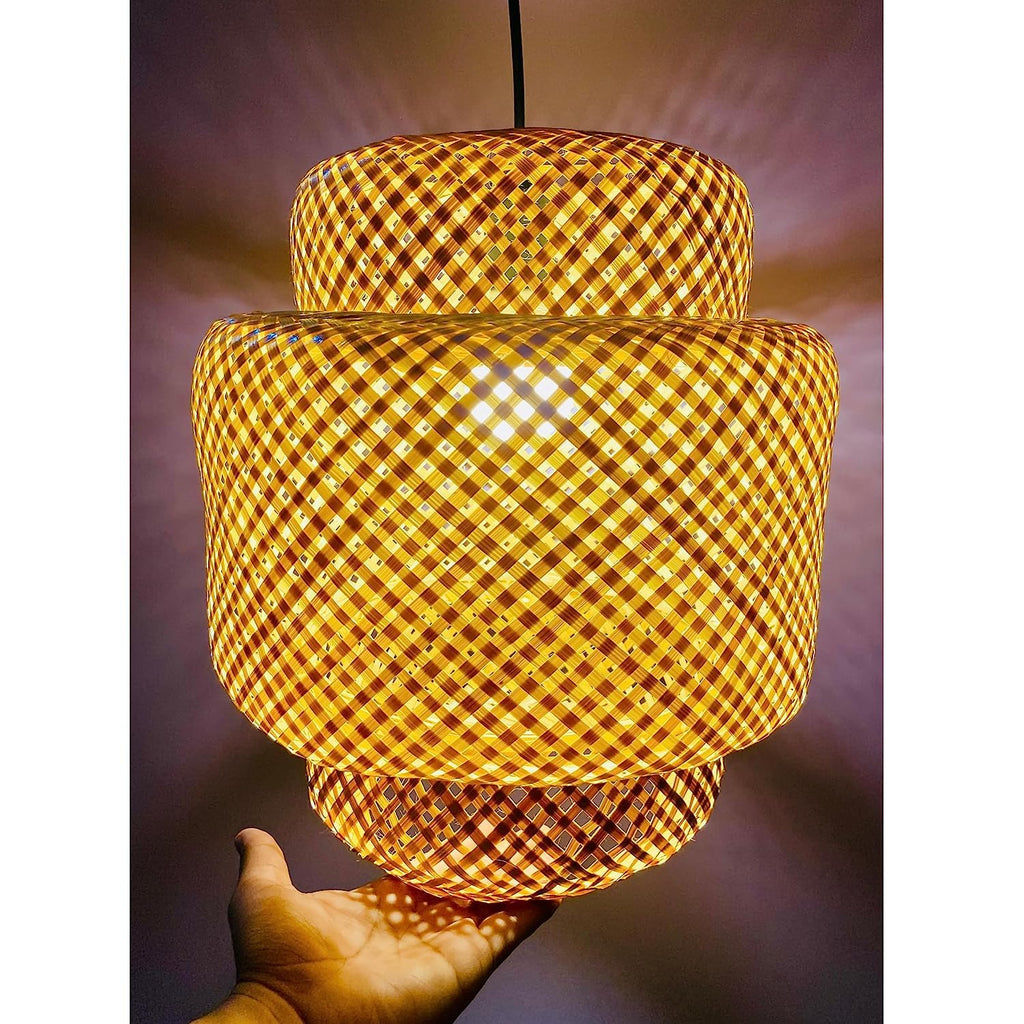 Bamboo Hanging Lamp Shades,Pendent Lamp Shade,Hanging Lights for Dining Room, Living Room,Hotel,Cafe,Home Corrido, Bar, Restaurant, Coffee house (16inch)