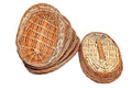 Cane Bamboo Oval Basket Basket for Gift & Wedding Packaging (Pack of 5) – Size 11 x 7 x 1.5 inch