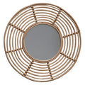 Cane Round Wall Mirror for Bathroom Mirror, Home, Office, House Warming Gift (Large)