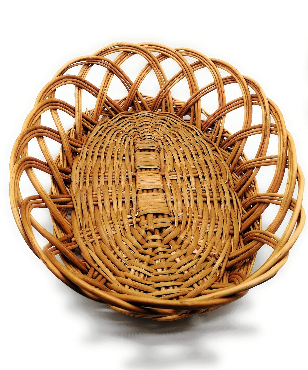 Cane Oval Basket for Festival Gift Packing, Dry Fruit Basket, Fruit Basket,Storage Baskets, Wedding Baskets, Dinning Table basket, Napkin Basket(Pack of 2)