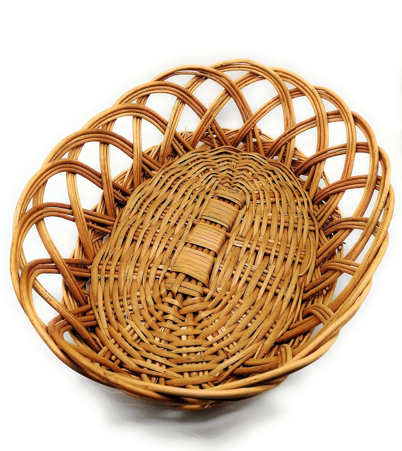 Cane Oval Basket for Festival Gift Packing, Dry Fruit Basket, Fruit Basket,Storage Baskets, Wedding Baskets, Dinning Table basket, Napkin Basket(Pack of 2)