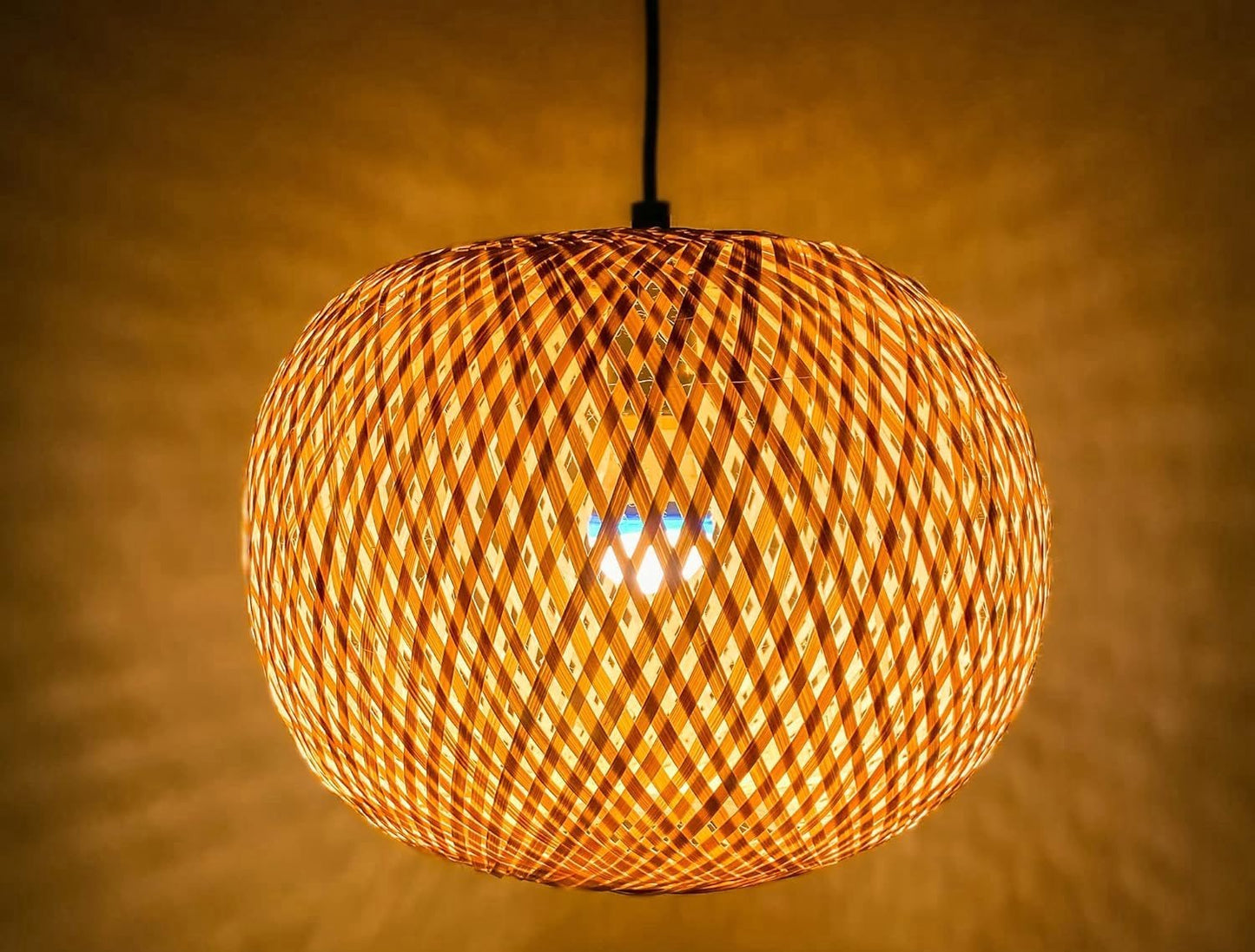 Handmade Bamboo Hanging Lamp Shade|Ceiling Lamp Shade | Rattan Lamp Shade | Bamboo Pendant Lamp Shade | Perfect For Living Room/Home/Hotel/Cafe/Restaurant