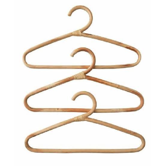 Cane Clothes Hanger - Pack of 3