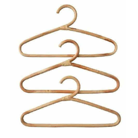 Cane Clothes Hanger - Pack of 3