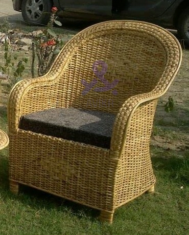 Bamboo Cane Sofa Chair for Home, Office, Garden & Balcony with Table (Set of 4 Chair with table)