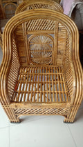 Eco-Friendly Handcrafted Rattan Cane Chair with Seat Cushion - Matka
