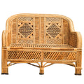 Bamboo Cane Two Seater Sofa for Home, Living room,office Material: Cane Cane Sofa Cum Couch with Cushion for Living Room(2 seater)