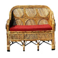 Cane Three Seater Sofa,Sofa couch for Home, Living Room, Garden,Office, Resort, Hotels with Cushion(chand)