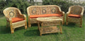 Cane 5 Seater Sofa Set with Table – Indoor/Outdoor Furniture