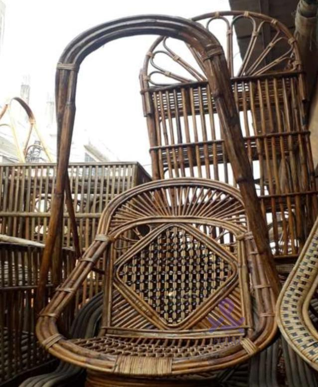 Cane Swing Chair for Adults with Chain and Cushion