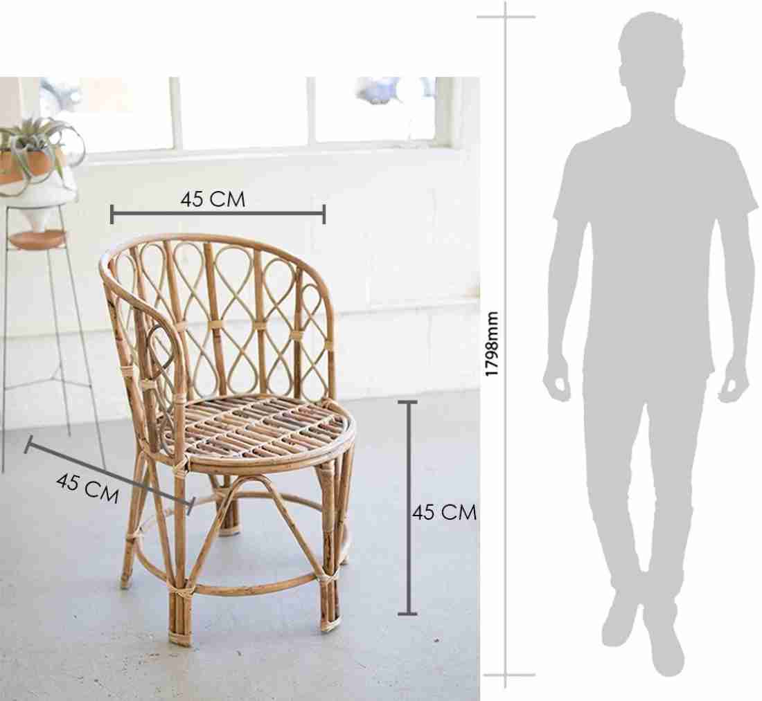 Elegant Bamboo Cane Chair Set – Ideal for Living Room, Garden, Porch & More (Set of 4)