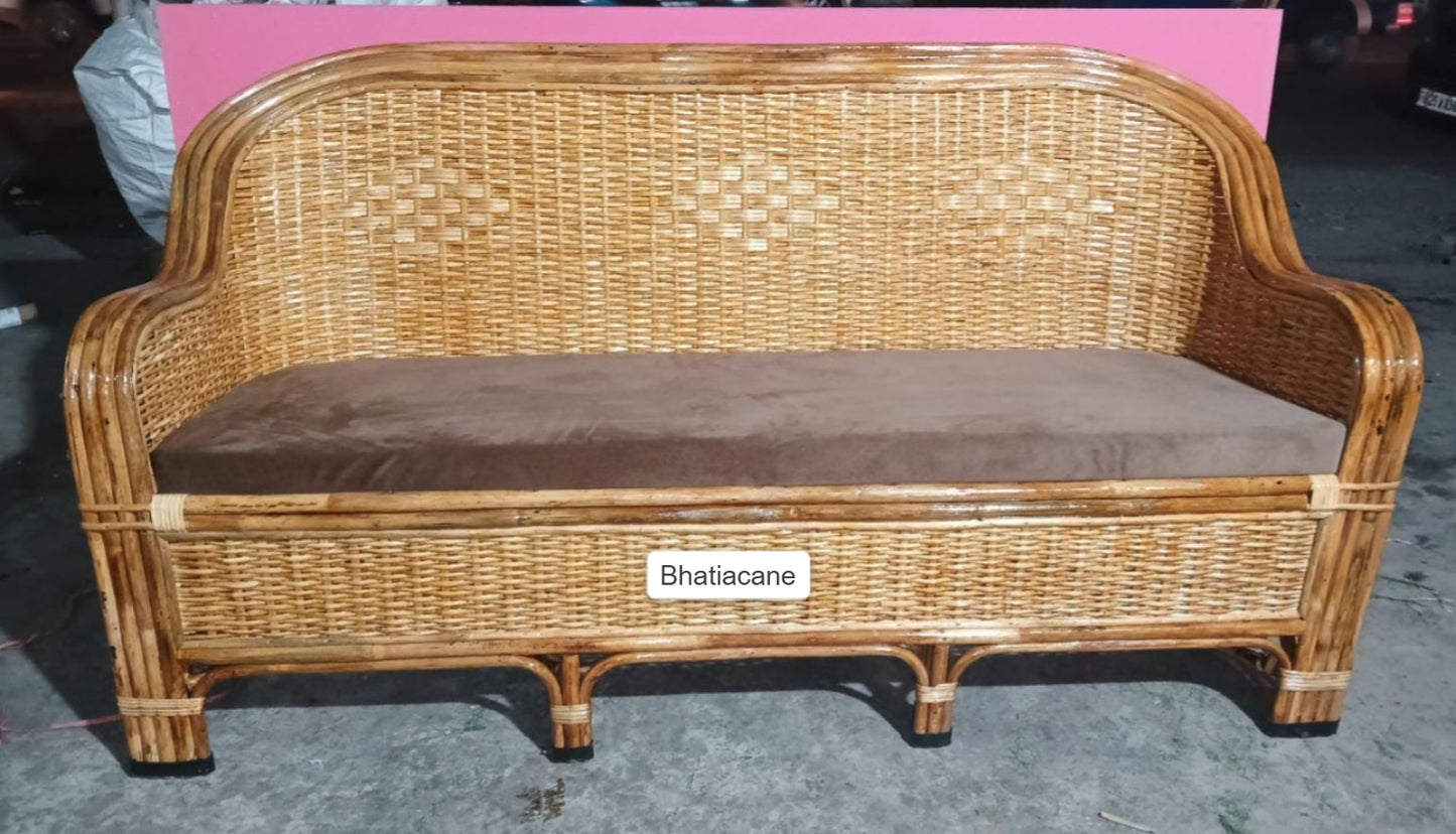 Cane 3-Seater Sofa: Stylish and Versatile Seating for Home, Outdoor, and Commercial Spaces