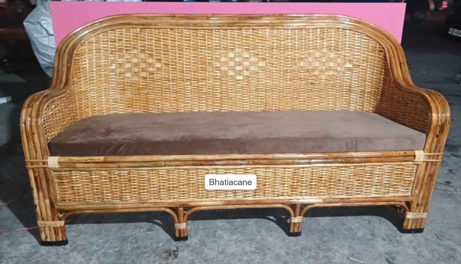 Cane 3-Seater Sofa: Stylish and Versatile Seating for Home, Outdoor, and Commercial Spaces