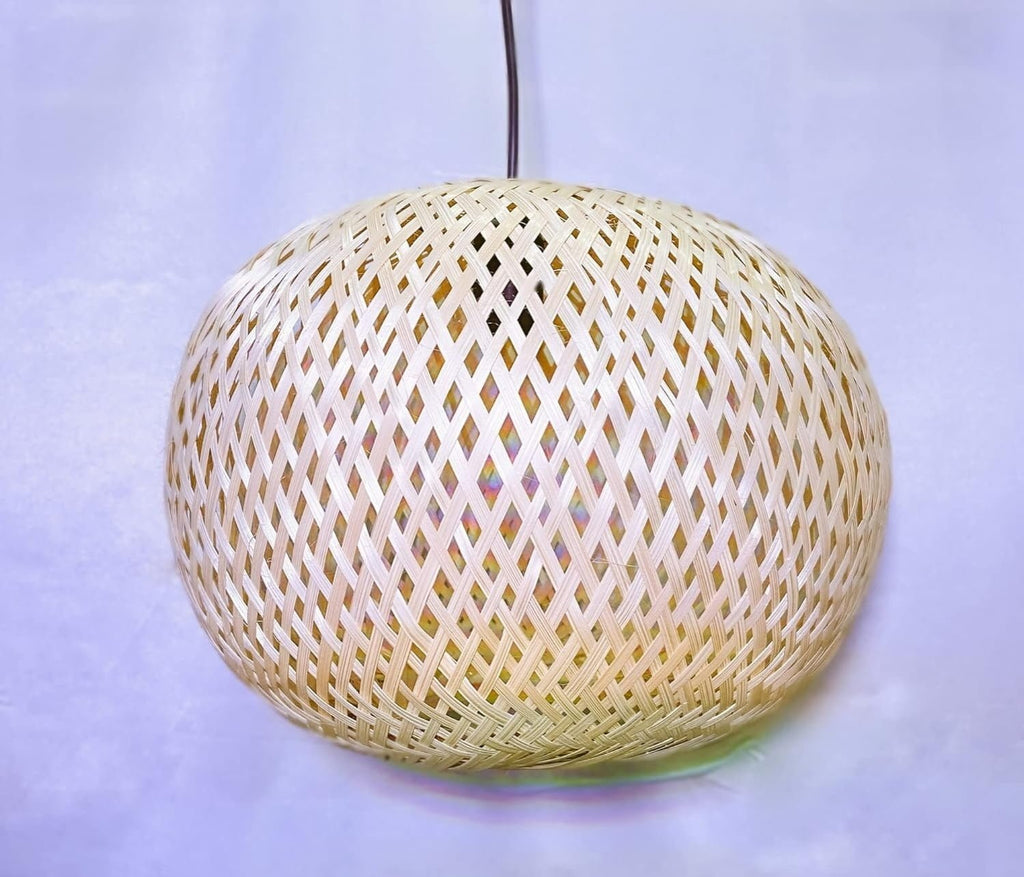 Handmade Bamboo Hanging Lamp Shade|Ceiling Lamp Shade | Rattan Lamp Shade | Bamboo Pendant Lamp Shade | Perfect For Living Room/Home/Hotel/Cafe/Restaurant