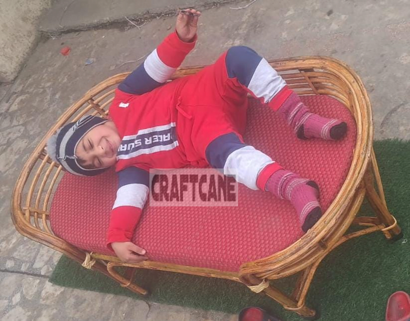 Bamboo cane Small sofa,bed for kids & adult (weight capacity 200 kg)