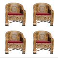 Cane Sofa Chair with Armrest – Perfect for Home, Office, Indoor & Outdoor Spaces(pack of  4)