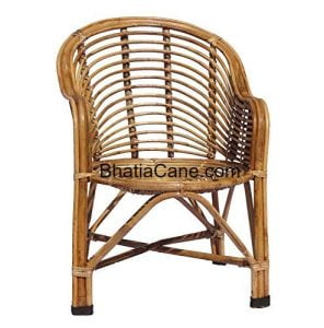Cane Lawn Chair, Cafe, Restaurant, Balcony, Living Room Chair with Cushion (Pack of 2)